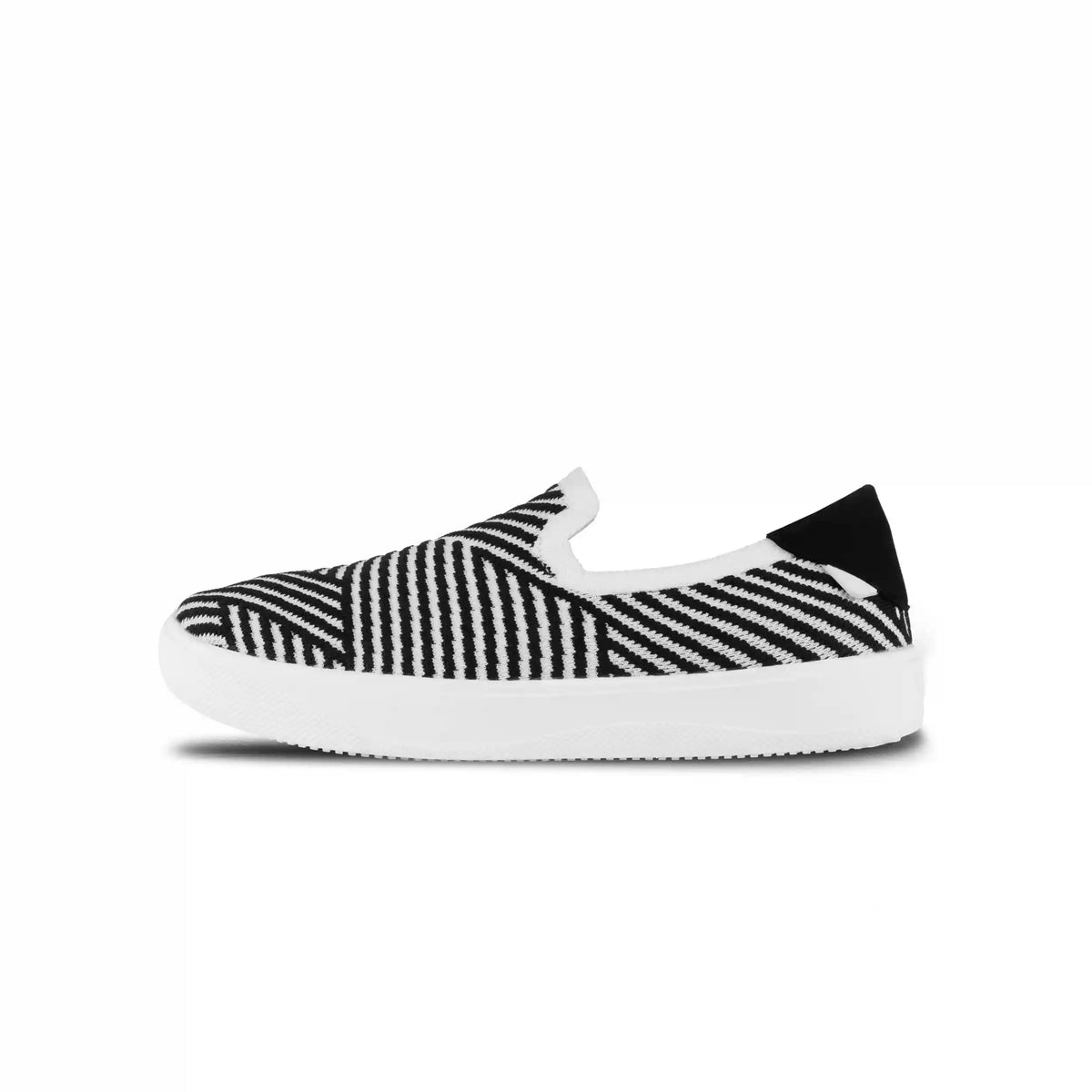 Women's Boardwalk Slip-On - White/Black Zigzag